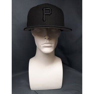 New Era 59Fifty Men's Fitted Pittsburgh Pirates Hat Size 7 7/8 Black NEW!